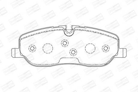 Гальмівні колодки передн. Range Rover Sport 05-, Discovery 04- CHAMPION 572521CH
