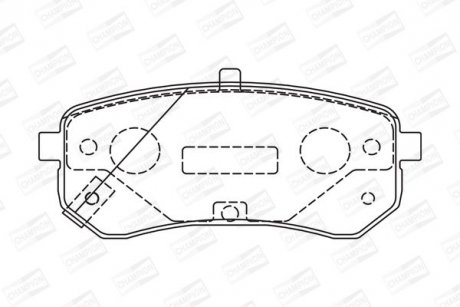 Колодки тормозные дисковые задние HYUNDAI i10 I (PA) 07-|KIA PICANTO I (SA) 04-1 CHAMPION 572527CH