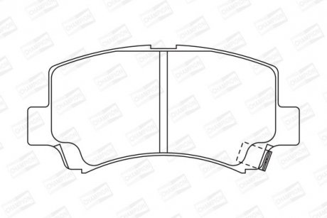 Гальмівні колодки дискові Wagon R+ 97-00 CHAMPION 572589CH