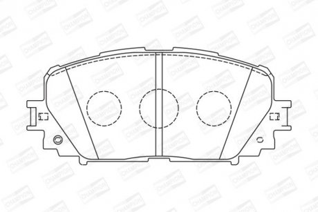 Гальмівні колодки передн.Yaris 05- CHAMPION 572594CH (фото 1)