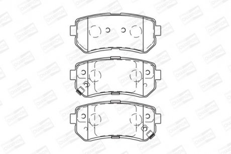 Тормозные колодки задние Hyuidai i20, i30, ix20, ix35, Tucson / KIA Sportage II, III CHAMPION 572604CH (фото 1)