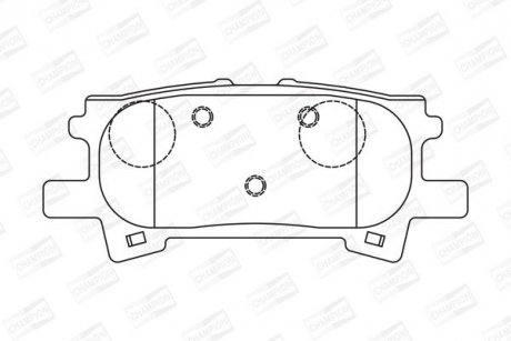 Гальмівні колодки задні Lexus RX / Toyota Highlander CHAMPION 572621CH