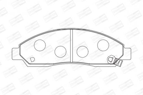 Гальмівні колодки передні Isuzu D-Max I / Great Wall Hover CHAMPION 572643CH