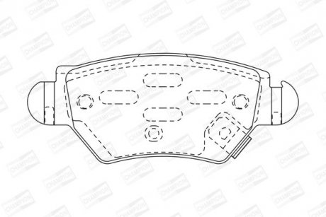 Гальмівні колодки задні Opel Astra G, Zafira A / Chevrolet Corsa / Chrysler Concorde CHAMPION 573010CH (фото 1)