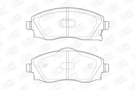 Тормозные колодки передние (17 мм) (система LUCAS/TRW) Opel Combo Corsa 00- CHAMPION 573011CH