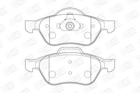 Тормозные колодки передние Renault Laguna II Megane II Scenic II 02- CHAMPION 573016CH