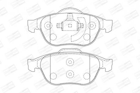 Колодки тормозные передние Renault Laguna 01- CHAMPION 573017CH