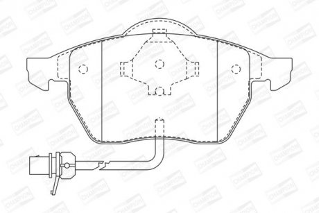 Тормозные колодки передние Ford Galaxy / Seat Alhambra / VW Sharan CHAMPION 573022CH