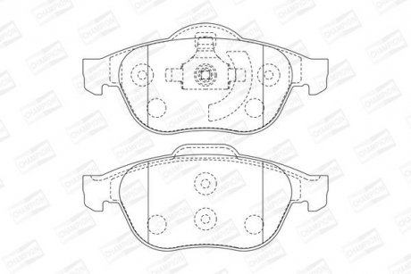 Колодки тормозные передние Renault Laguna 01- CHAMPION 573025CH