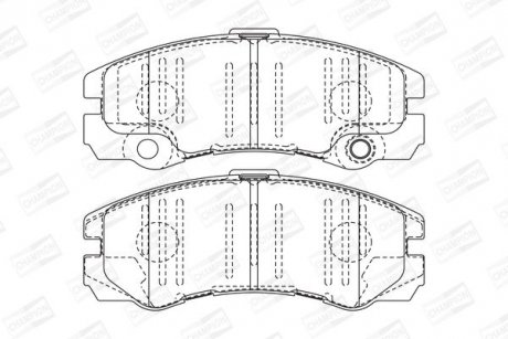 Гальмівні колодки передні Opel Frontera B (1998->) CHAMPION 573066CH (фото 1)