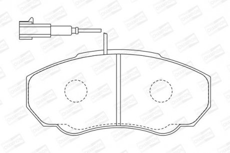 Гальмівні колодки передні Peugeot Boxer / Citroen Jumper / Fiat Ducato CHAMPION 573113CH (фото 1)