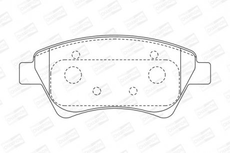 Колодки тормозные дисковые передние Renault Megane II (01-12) CHAMPION 573124CH