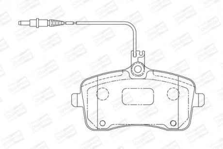 Тормозные колодки передние (19.6mm) Peugeot 407 (Lucas) CHAMPION 573132CH (фото 1)