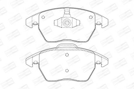 Колодки гальмові дискові передні Citroen C4 2.0i / 2.0 HDI CHAMPIO CHAMPION 573134CH