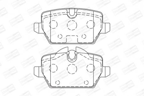 Тормозные колодки задние BMW 1-Series, 3-Series CHAMPION 573136CH (фото 1)