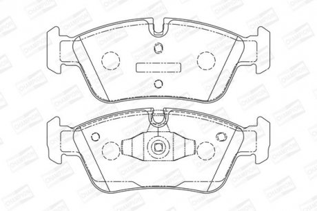 Тормозные колодки передние BMW 1-Series, 3-Series CHAMPION 573138CH (фото 1)