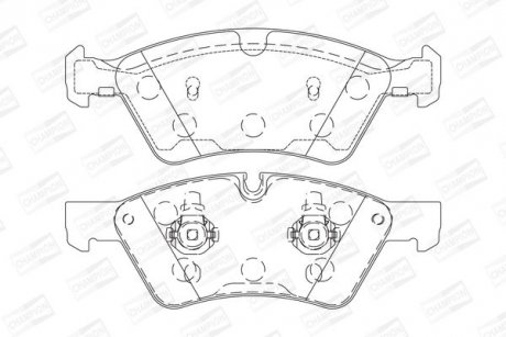 Тормозные колодки передние Mercedes E-Class (W211, S211), M-Class (W164), G-Class (W463), GL, R-Class CHAMPION 573175CH (фото 1)