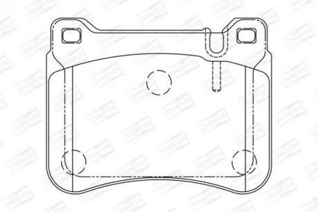 Тормозные накладки передние MB C-Class (C CLK CLC SLK) 01- CHAMPION 573177CH