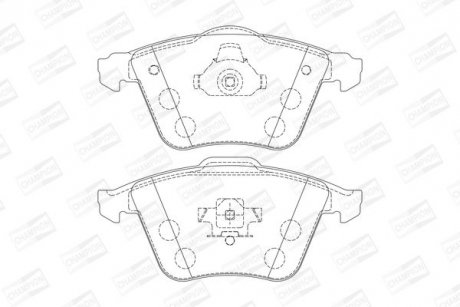 Гальмівні колодки передні mazda 3 / 6 / Volvo C30 / C70 / S40 /V40/V50 / Ford Focus / Opel Vectra CHAMPION 573199CH