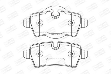 Колодки тормозные дисковые задние MINI MINI (R56) 05-14, MINI Convertible (R57) CHAMPION 573200CH (фото 1)