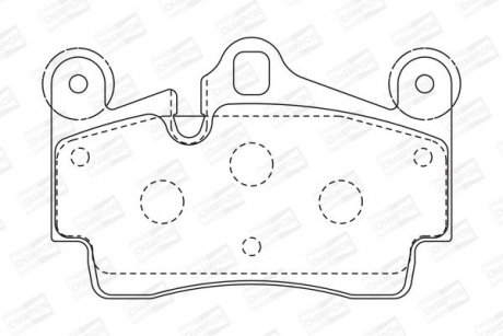 Колодки тормозные дисковые задние PORSCHE Cayenne, VW Touareg CHAMPIO CHAMPION 573227CH