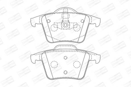 Гальмівні колодки задні Volvo XC90 I CHAMPION 573236CH