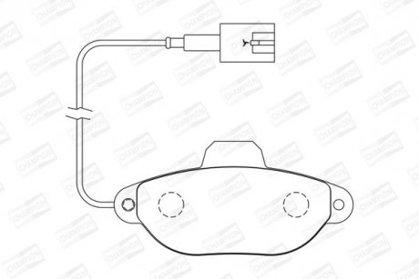 Гальмівні колодки передні Fiat 500 /Panda / Ford KA CHAMPION 573267CH (фото 1)