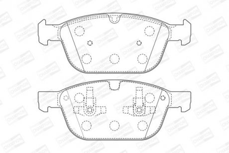 Колодки гальмові дискові передні Volvo XC60 (08-) CHAMPION 573293CH