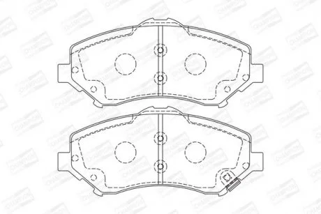 Гальмівні колодки передн.Grand Voyager,Dodge Nitro,Cherokee 07- CHAMPION 573298CH