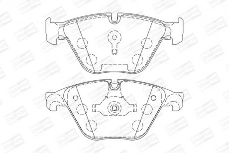 Гальмівні колодки передні BMW 5-Series (F10, F11) / 6-Series (F13) / 7-Series (F01, F02, F03, F04) CHAMPION 573305CH