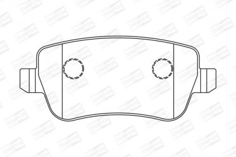 Гальмівні колодки задні Fiat Croma 2005 - 2011 CHAMPION 573307CH (фото 1)