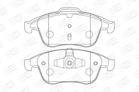 Гальмівні колодки передні Renault Scenic, Megane, Laguna, Fluence CHAMPION 573316CH