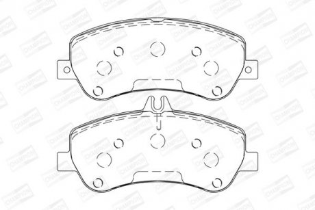 Тормозные колодки передние Mercedes GLK (X204) (2008->) CHAMPION 573321CH