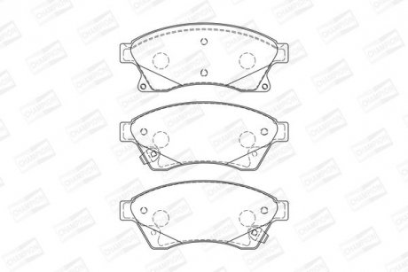 Гальмівні колодки передні Opel Astra / Chevrolet Cruze, Aveo CHAMPION 573332CH