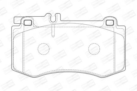 Колодки гальмові дискові передні MB CLS, E Class (09-) CHAMPION 573344CH