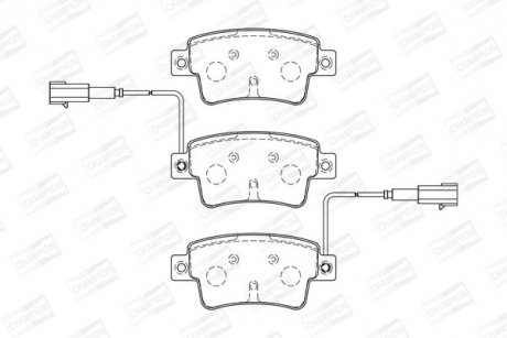 Гальмівні колодки задні Fiat Punto / Abarth CHAMPION 573345CH (фото 1)