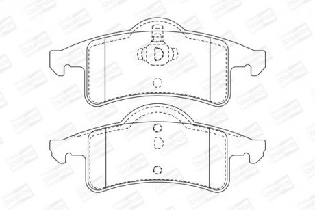 Тормозные колодки задние JEEP GRAND CHEROKEE II (WJ) 99-05 CHAMPION 573374CH