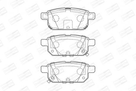 Тормозные колодки задние дисковые Suzuki Swift 10-, SX4 13-, Vitara 15- CHAMPION 573384CH