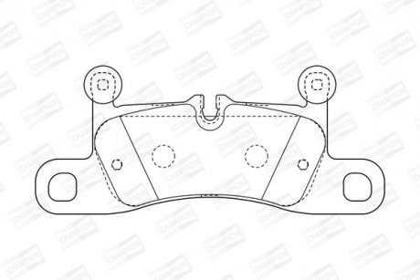 Гальмівні колодки задн.Touareg,Porsche Cayenne 10- CHAMPION 573395CH