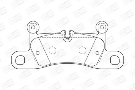 Колодки тормозные дисковые задние PORSCHE CAYENNE CHAMPION 573395CH