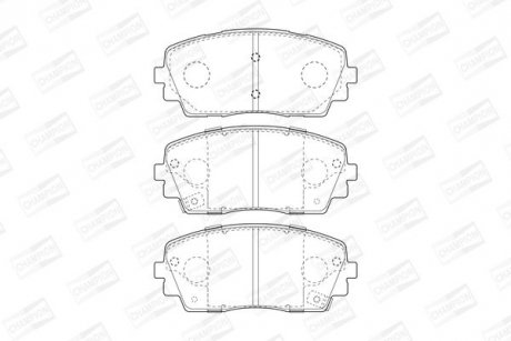 Гальмівні колодки передні KIA Picanto II CHAMPION 573420CH (фото 1)