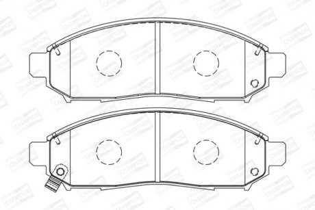 Гальмівні колодки передні Nissan Leaf, Navara, Pathfinder CHAMPION 573431CH