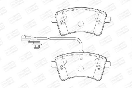 Гальмівні колодки передн.Kangoo 08- CHAMPION 573436CH