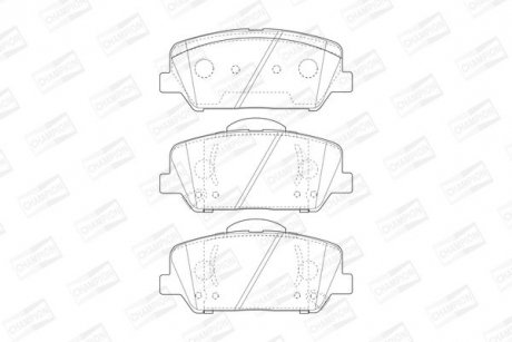 Гальмівні колодки передн.Ceed,Cerato 13-, Carens 1,7CRDi 13-,Hyundai i30,Grandeur CHAMPION 573447CH