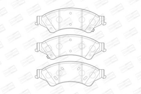 Колодки тормозные дисковые передние FORD RANGER (TKE) 11- CHAMPION 573449CH (фото 1)