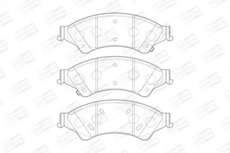 Колодки тормозные дисковые передние FORD RANGER (TKE) 11- CHAMPION 573449CH