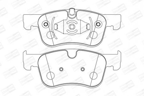 Гальмівні колодки передн.C4 Grand Picaasso, C4 Picasso 13- CHAMPION 573604CH