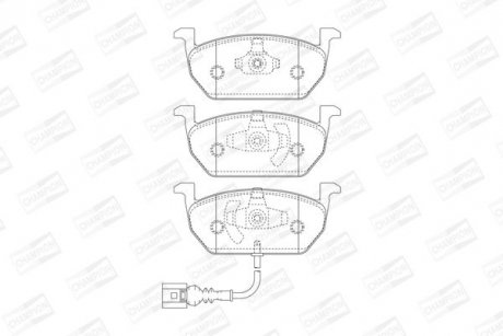 Гальмівні колодки передн.Audi A3 13-,Seat Leon,Skoda Octavia III,Golf VII 12- CHAMPION 573606CH (фото 1)