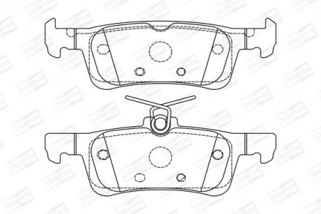 Гальмівні колодки задні Peugeot 308 (2013->) CHAMPION 573613CH