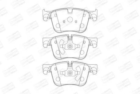 Колодки тормозные дисковые передние CITROEN BERLINGO (ER_, EC_) 18-, C4 Picasso CHAMPION 573621CH